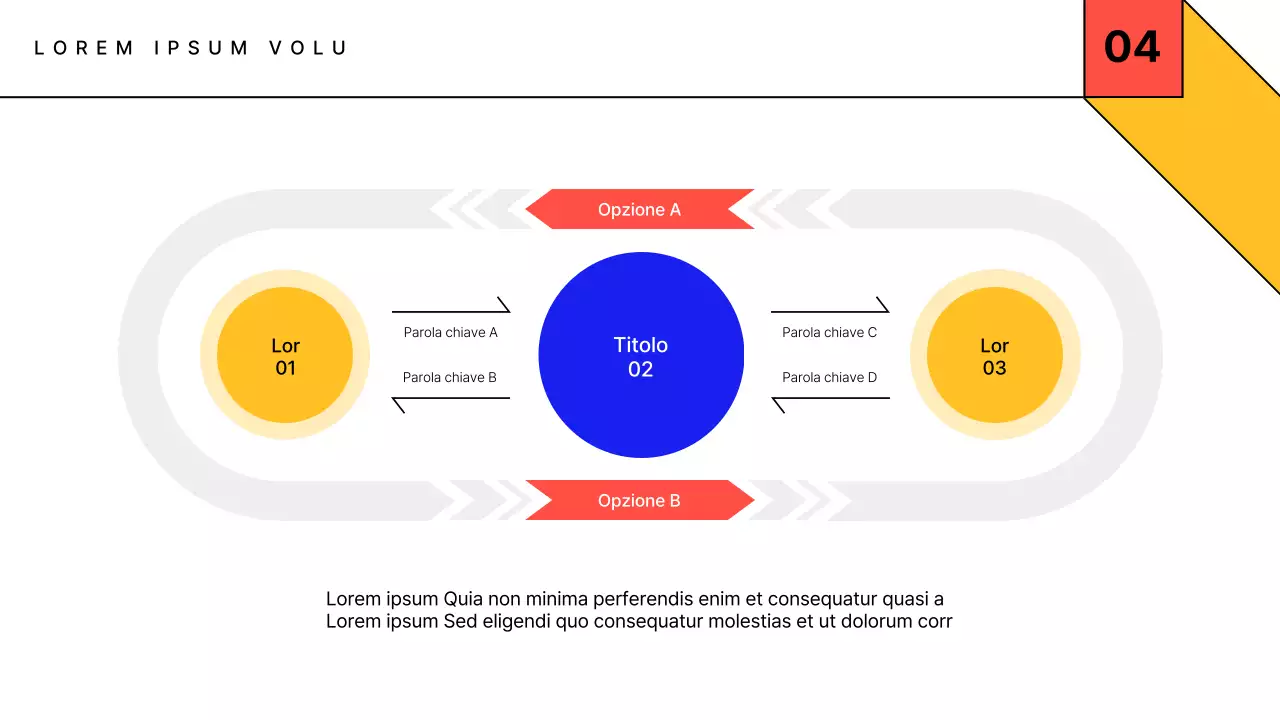 Un semplice rapporto commerciale in giallo e rosso