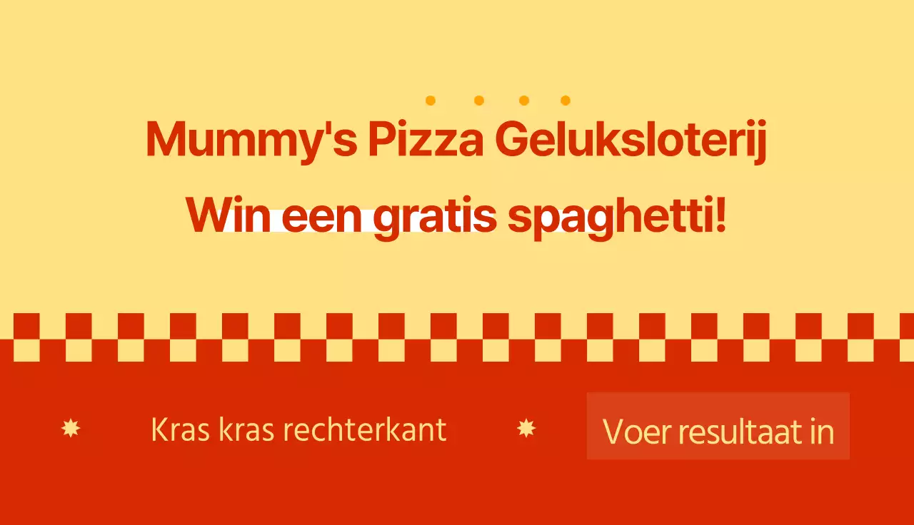 Loterij voor een retro-geïnspireerd pizzeria-evenement