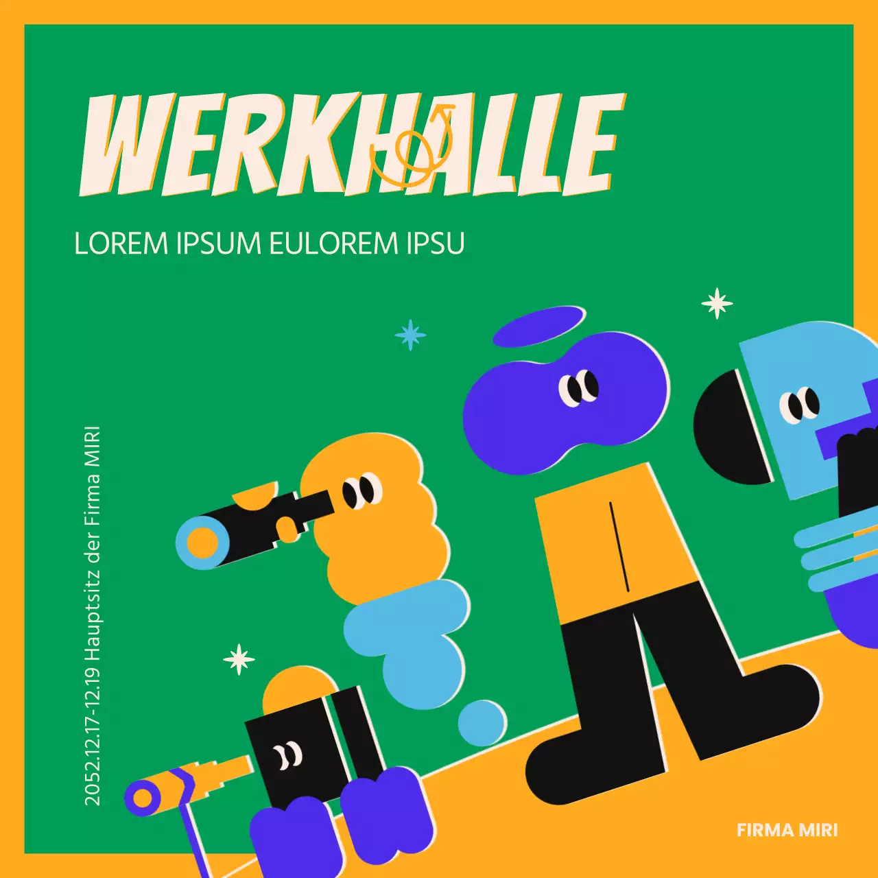 Förderung eines kitschigen grün-gelben Workshops zur Leistungsplanung