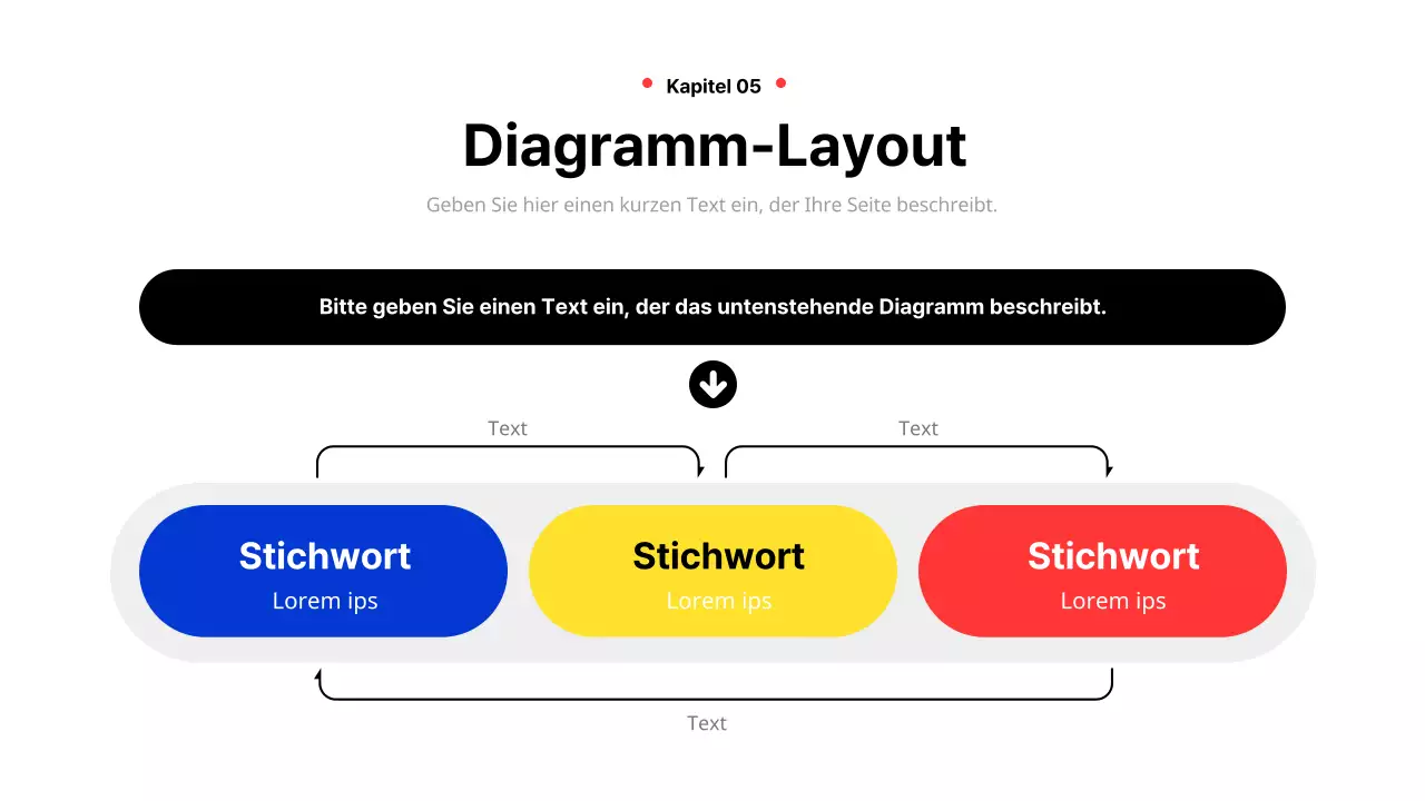Geometrischer Geschäftsbericht in Gelb und Rot