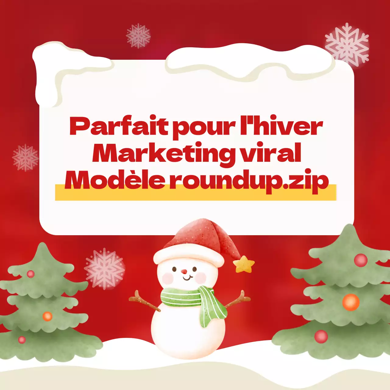 Rouge et jaune pour une publicité virale hivernale de style cosy