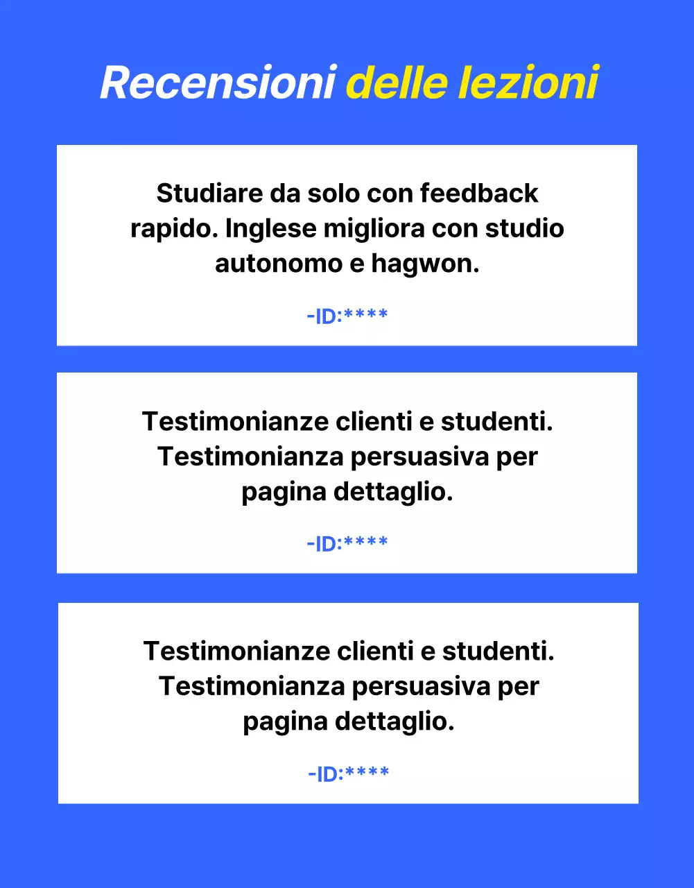 Promuovete un accordo per una lezione di inglese kitsch blu e giallo