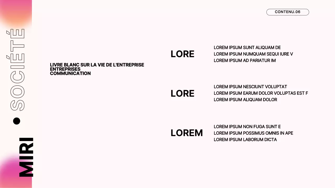 Matériel de formation pour le séminaire des nouveaux embauchés de Pink's Modern Company
