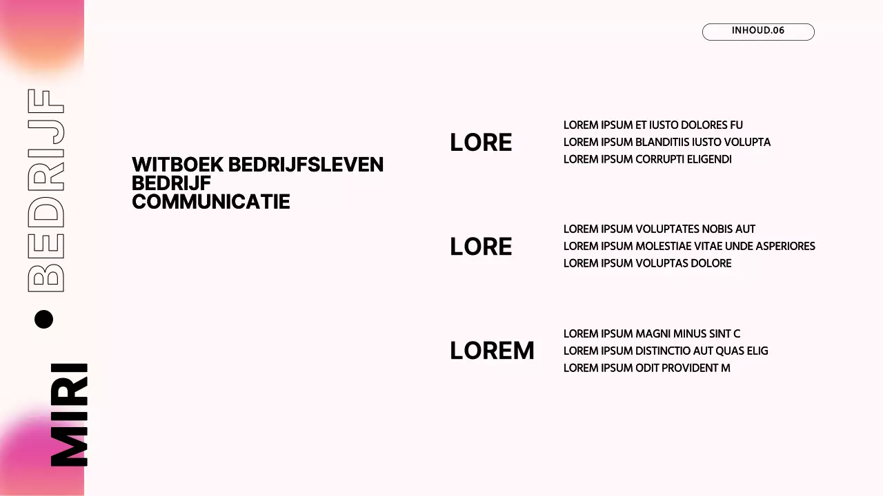 Pink's Modern Company Opleidingsmateriaal voor nieuwe werknemers