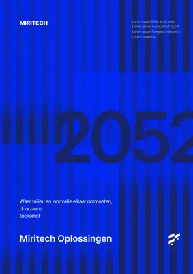 Omslag voor moderne bedrijfsbrochure in blauw en wit