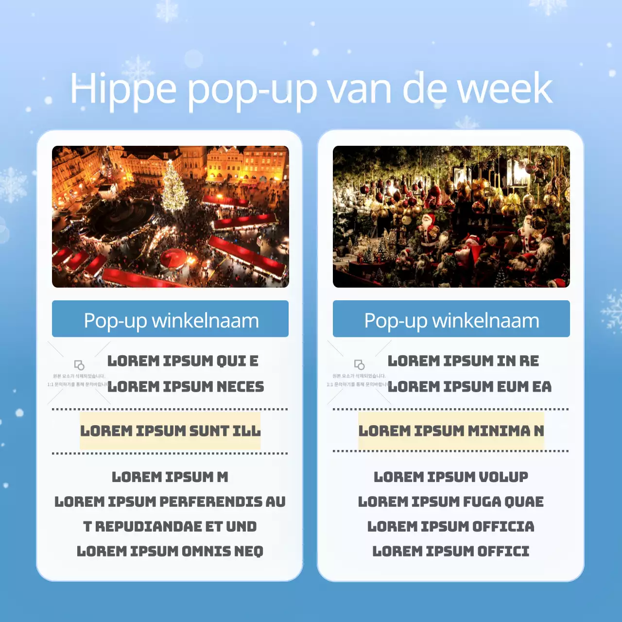 Een natuurlijke virale wintermarketingadvertentie in lichtblauw