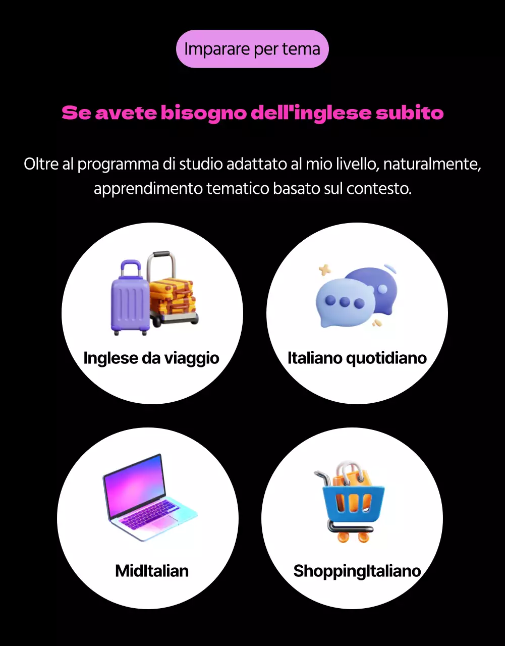 Promuovere l'apprendimento della lingua inglese in nero e in rosa