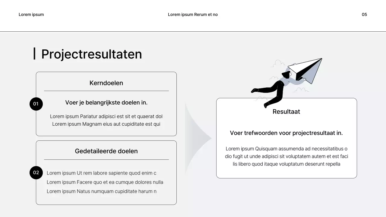 Eenvoudige zakelijke rapporten in grijs en zwart