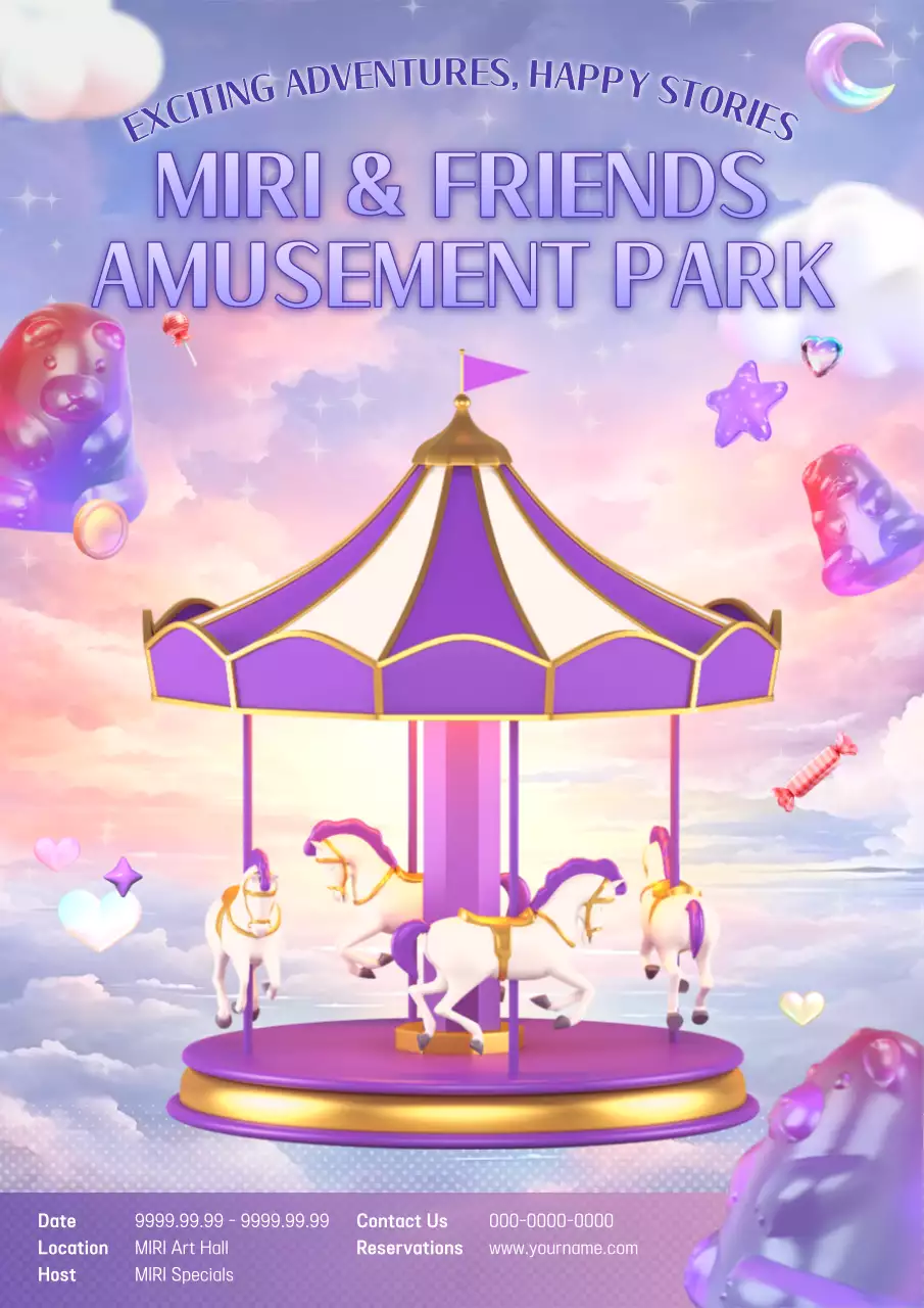 Purple Fantasy Amusement Promotion Poster