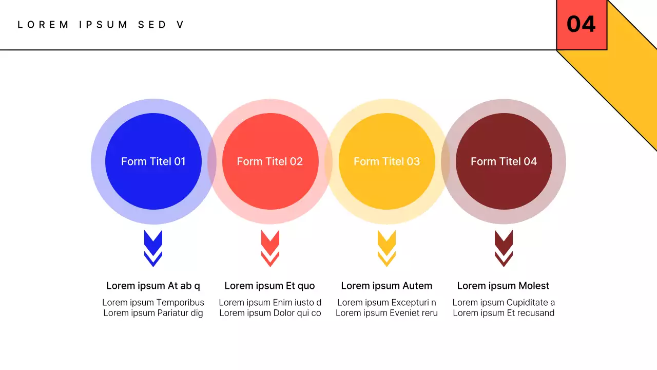 Ein einfacher Geschäftsbericht in Gelb und Rot