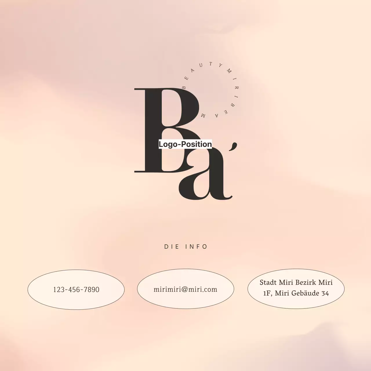 Eine einfache rosa Kosmetik-Instagram-Werbung