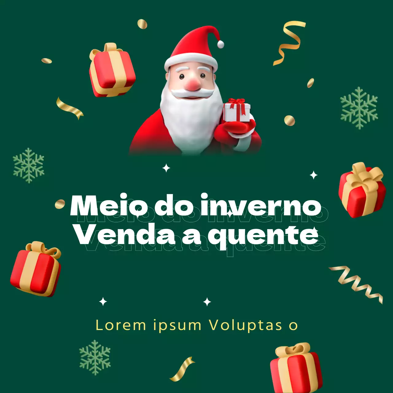Promova as suas promoções de vendas de inverno a vermelho e verde