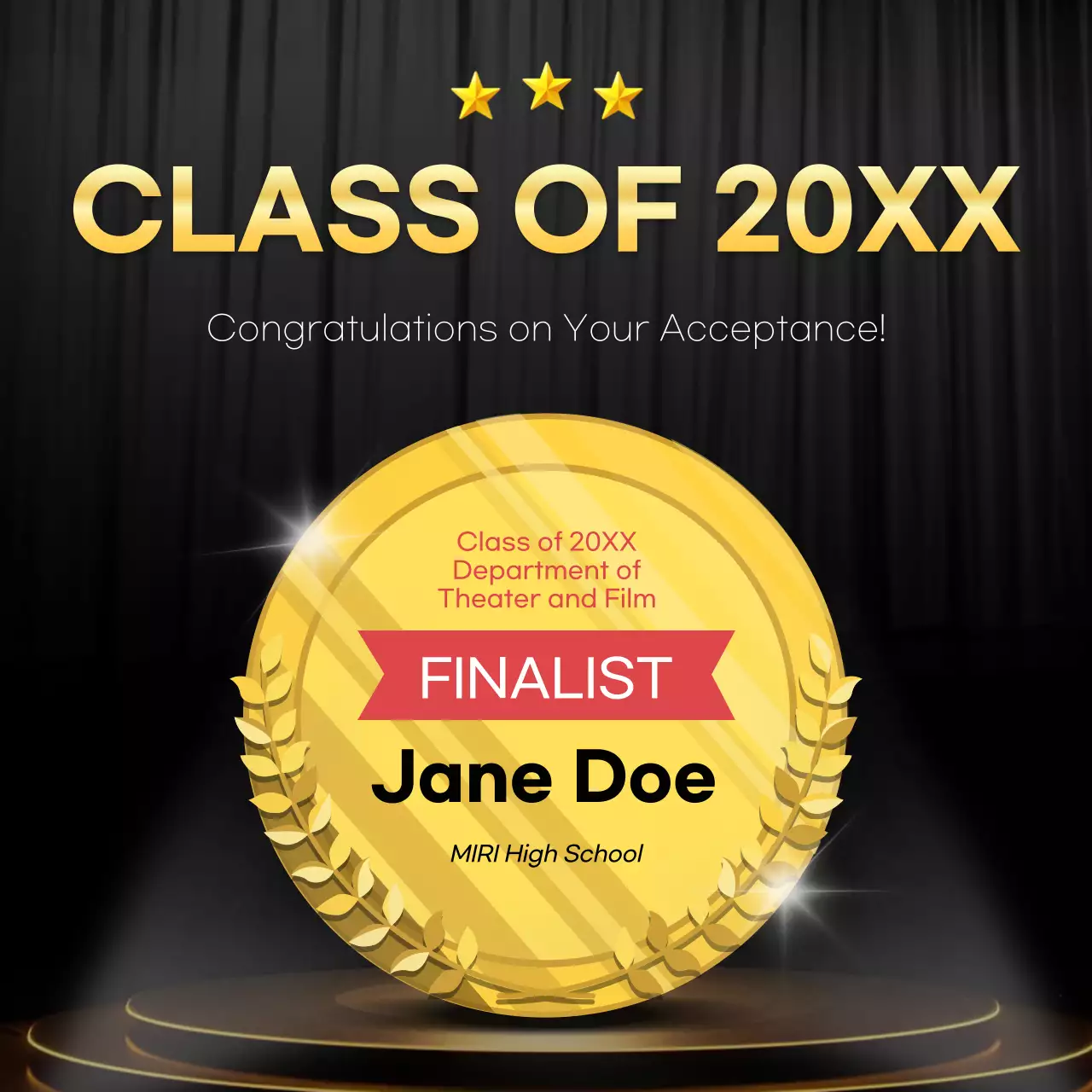 골드 엘레강트 파이널리스트 발표 소셜 미디어 게시물