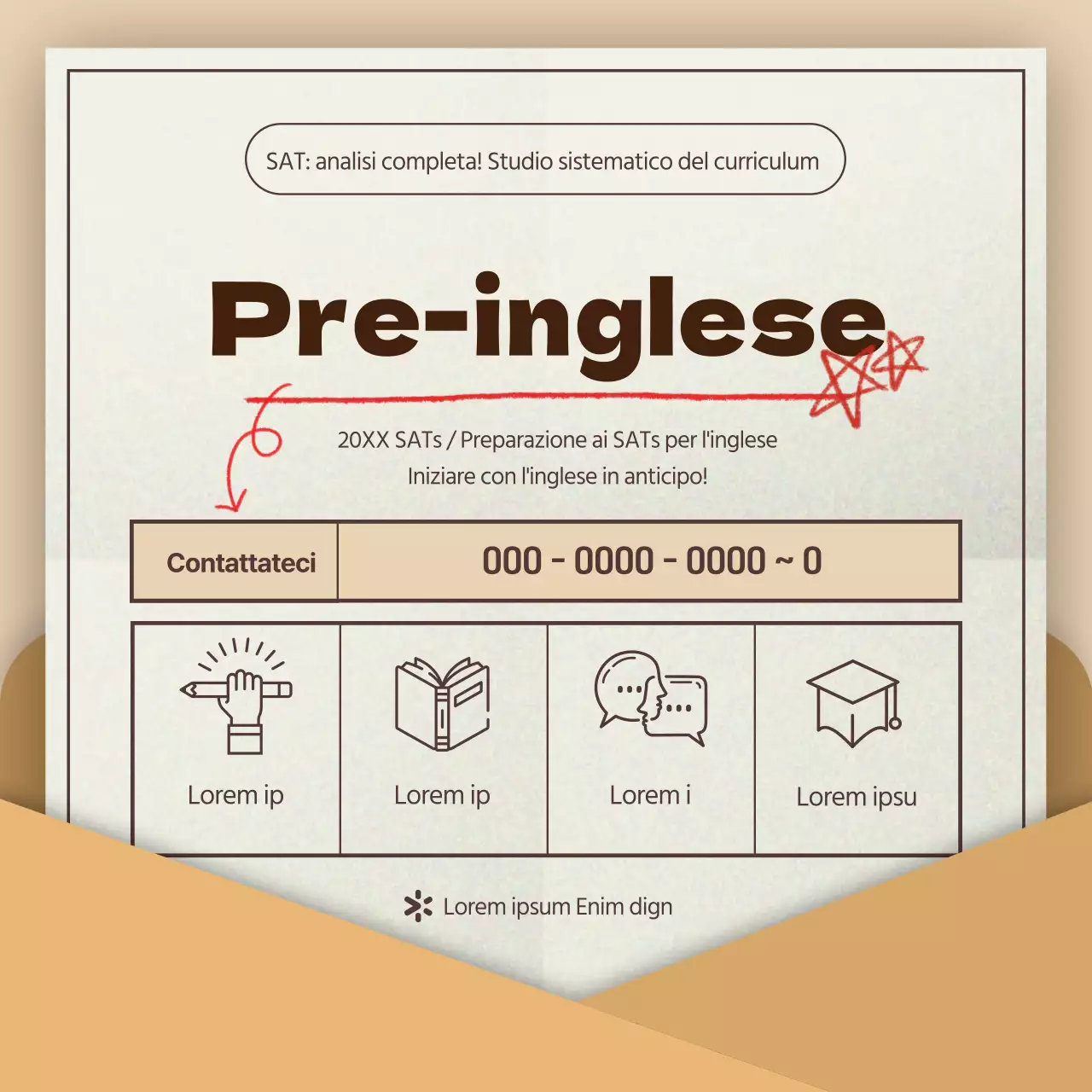 Un semplice rapporto beige e rosso di analisi delle tendenze degli esami SAT per le accademie