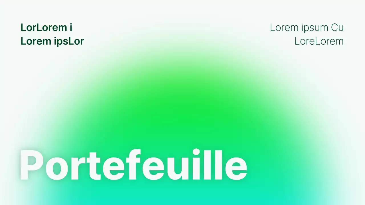 Une présentation simple du portfolio de l'instructeur en vert et bleu clair