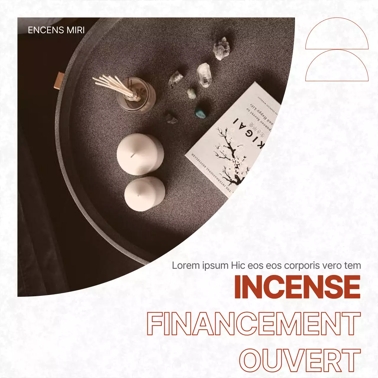 Publicité tendance sur le financement incitatif en rouge et blanc