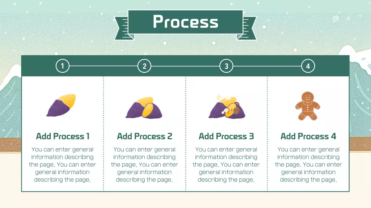 민트색의 아기자기한 겨울 시즌 봉사자 교육 안내 소개서