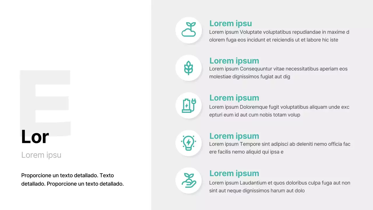 Tacto básico con acento en color menta Informe ESG
