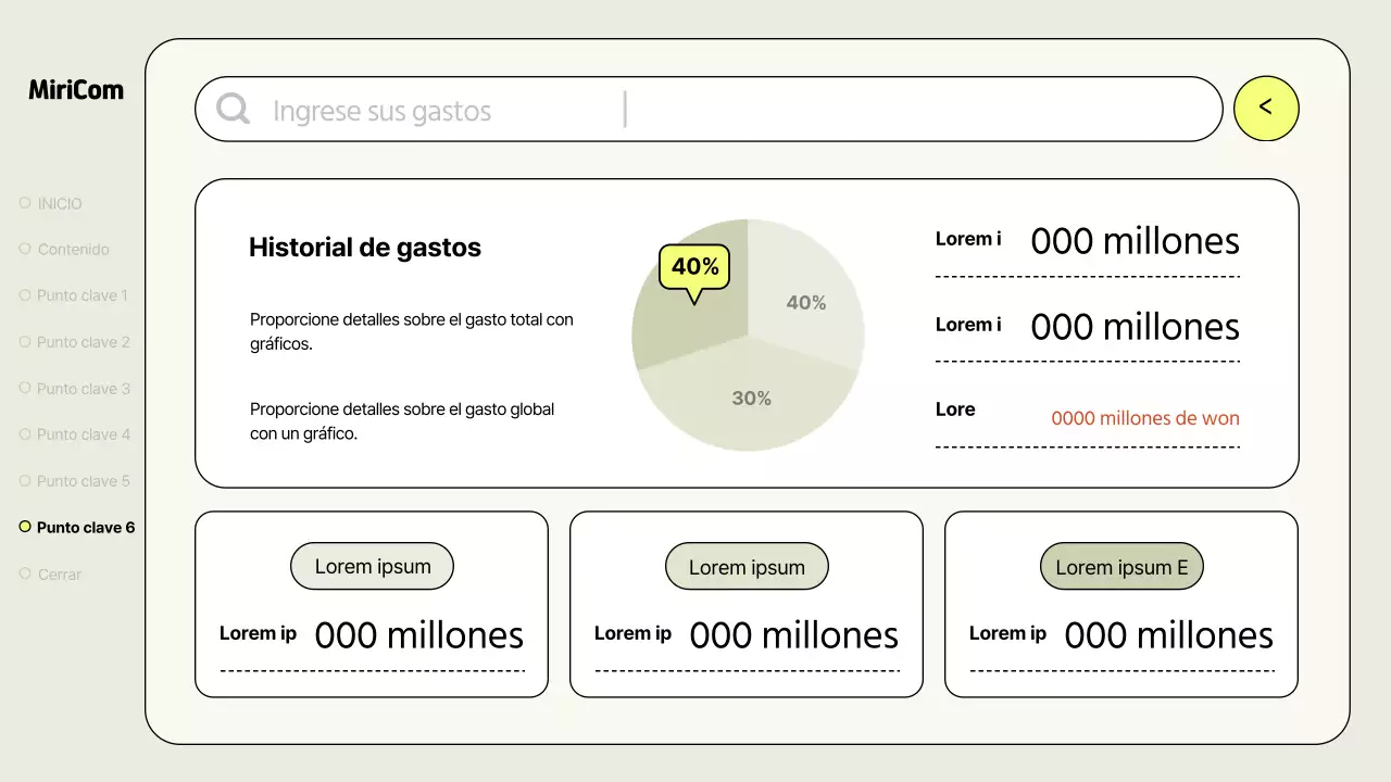 Un sencillo informe comercial en caqui y neón