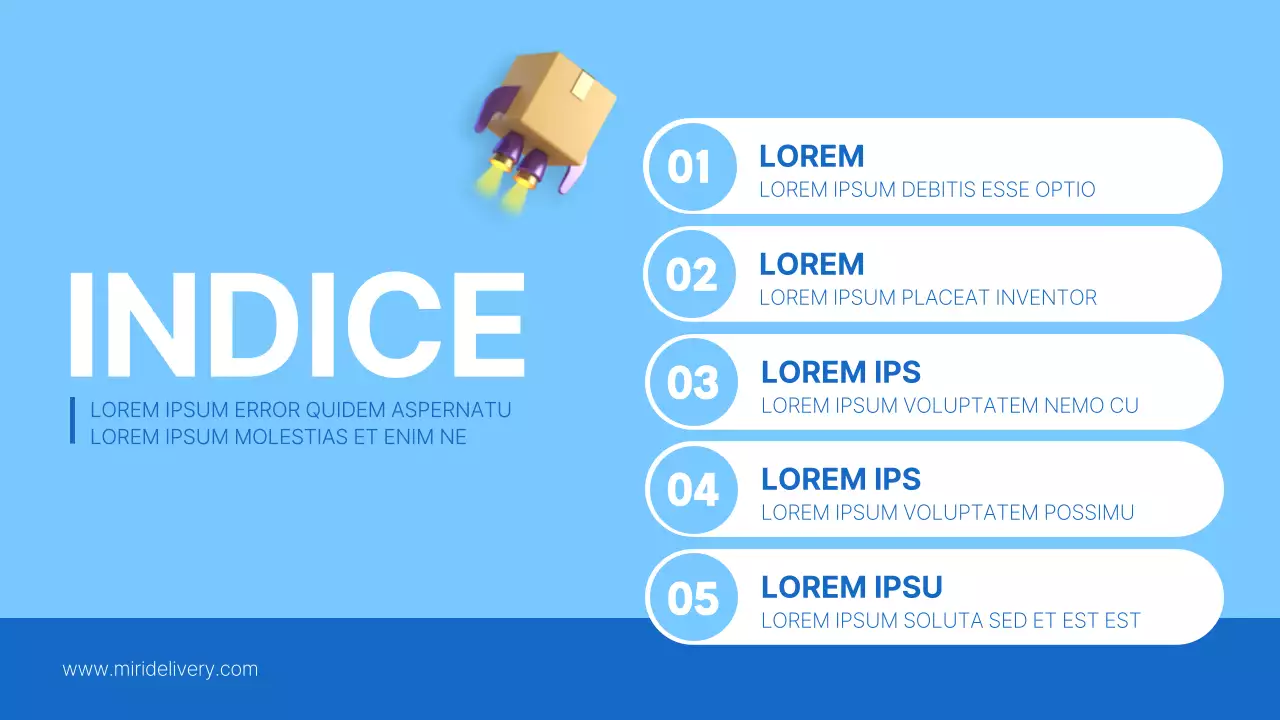 Un semplice business plan di logistica in blu