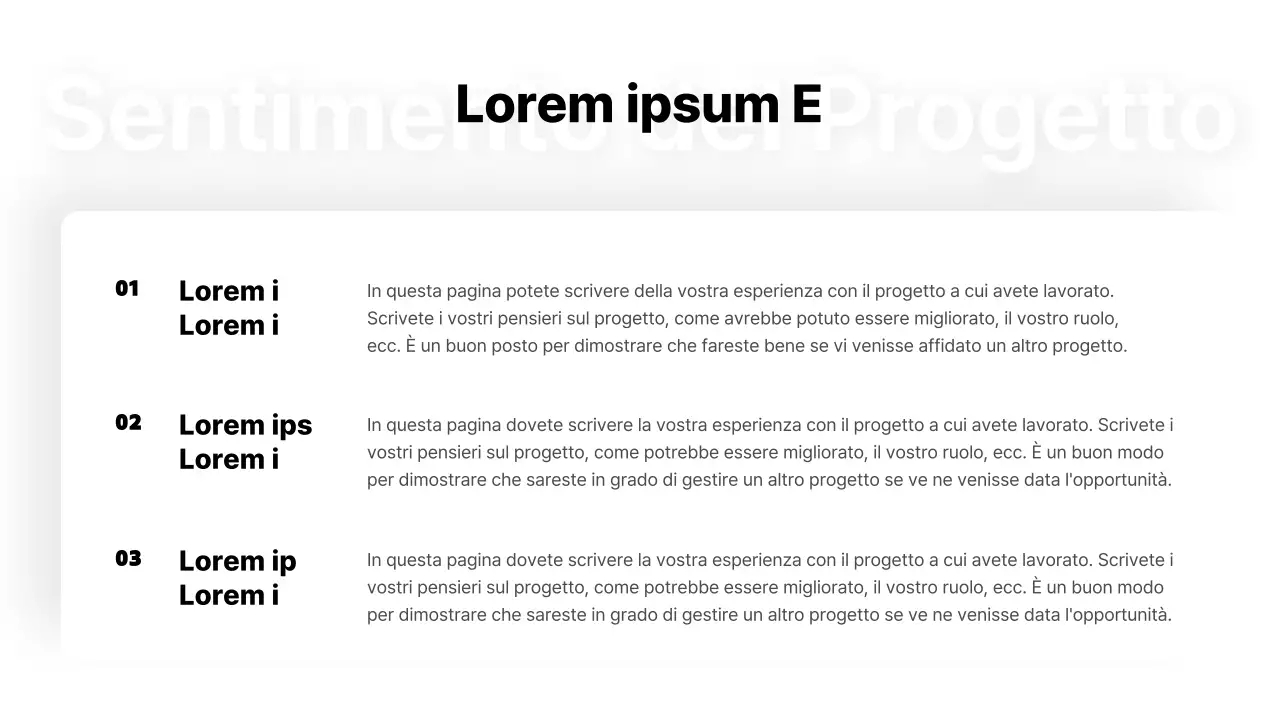 Portafoglio CV semplice con sfondo bianco