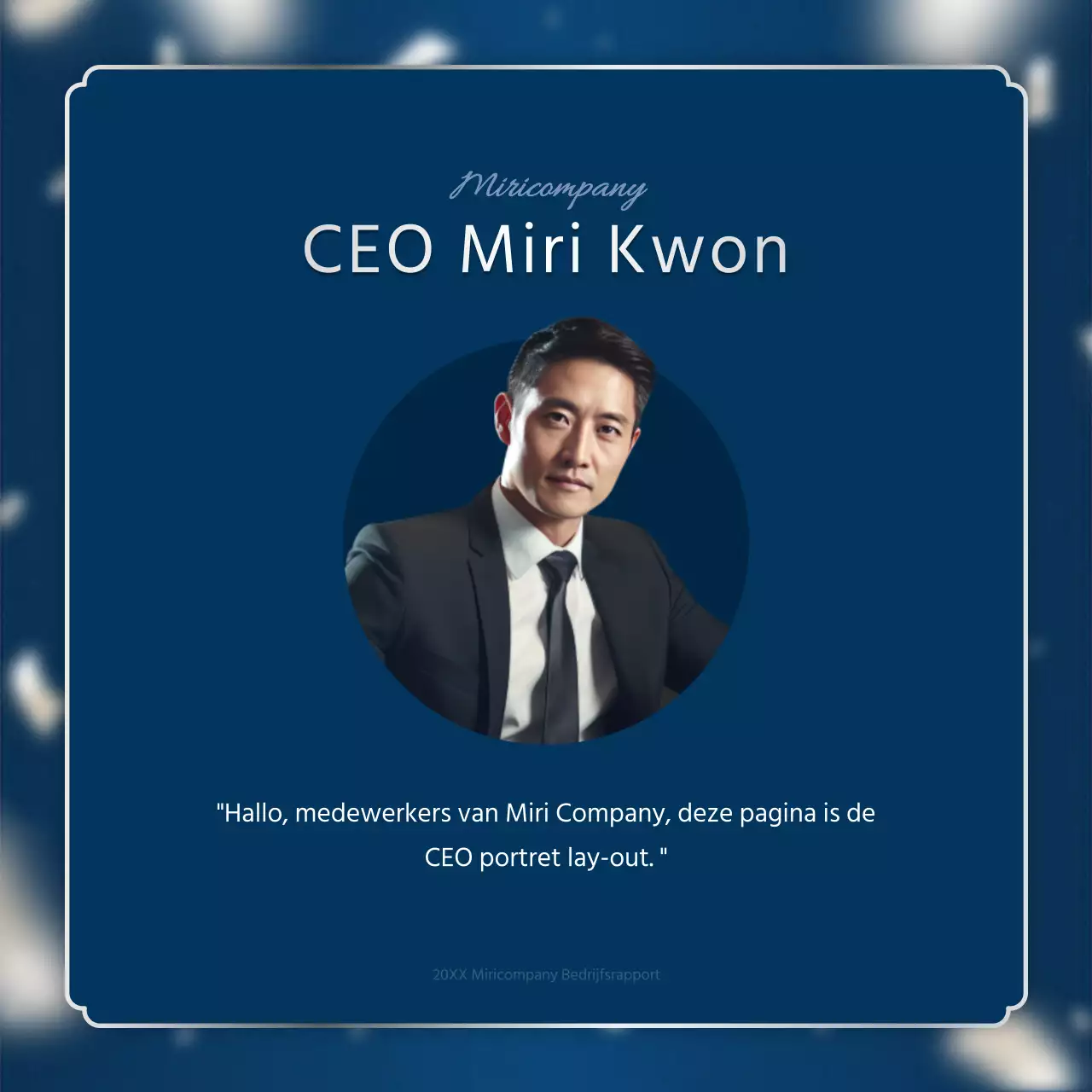 Een luxueuze eindrapportage in marineblauw en zilver