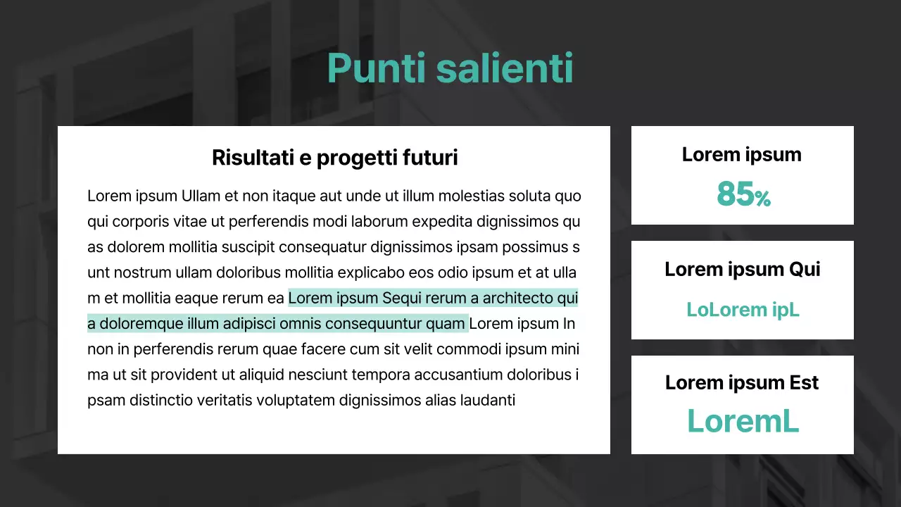 Sensazione di base con accenti di colore menta Rapporto ESG