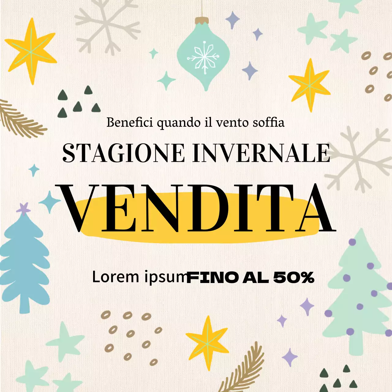 Un annuncio di vendita alla menta e coccoloso