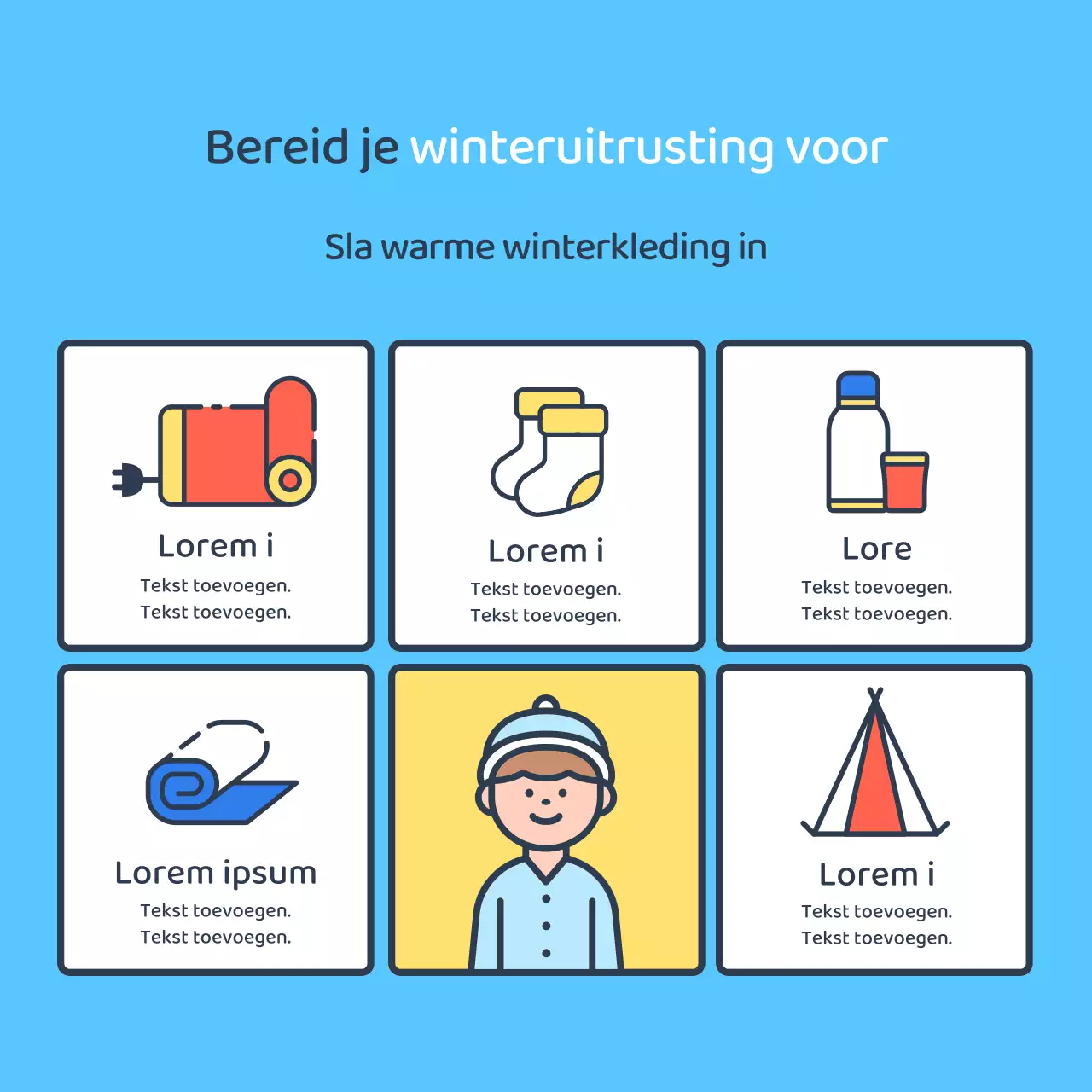 Een minimalistische gids voor overwinteren in blauw en lichtblauw