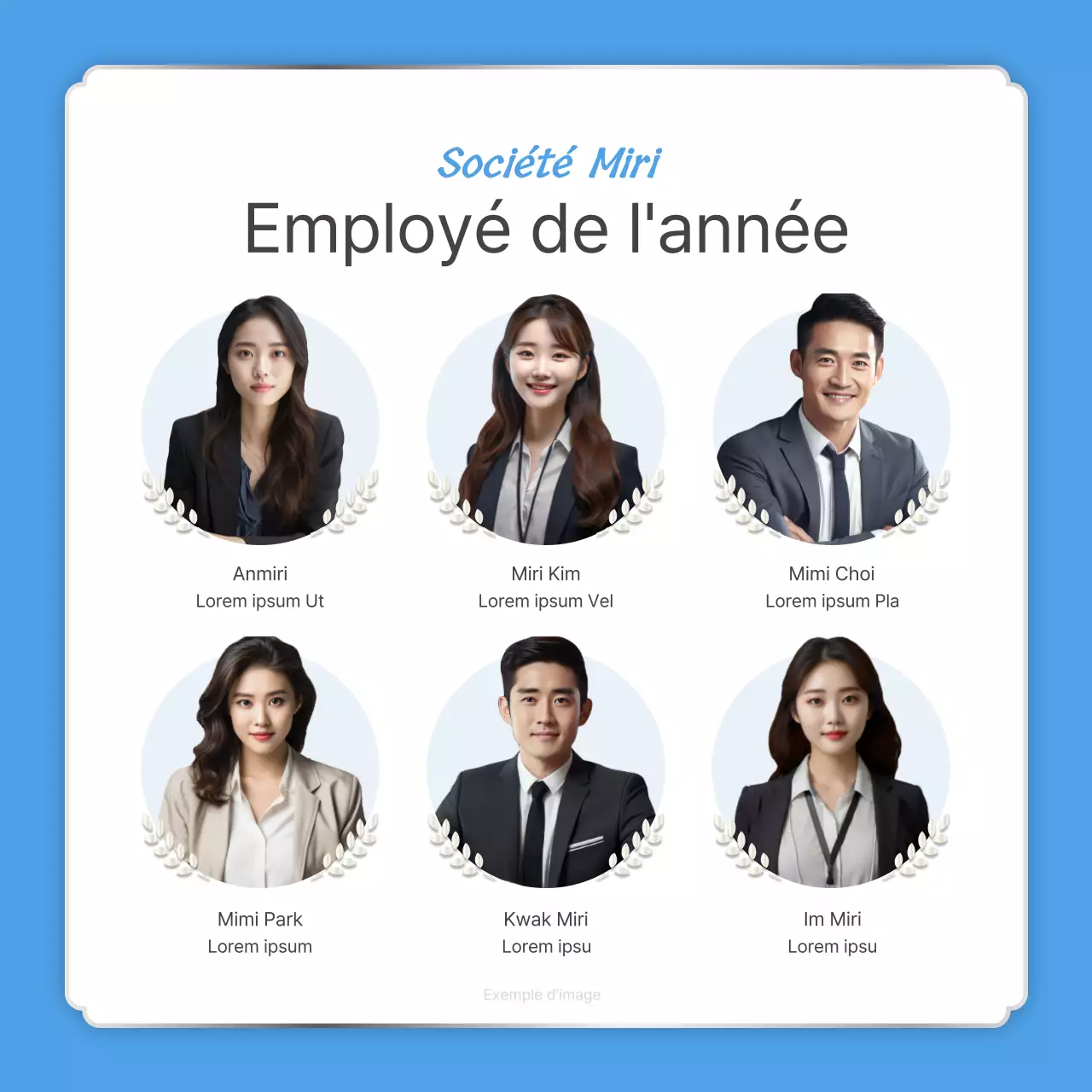 Un poste de déclaration de fin d'année simple en bleu clair et blanc