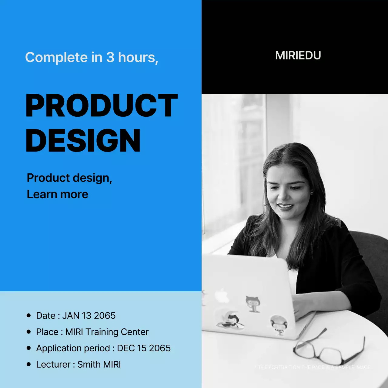 블루모던 제품 과정 공지 소셜미디어 게시물