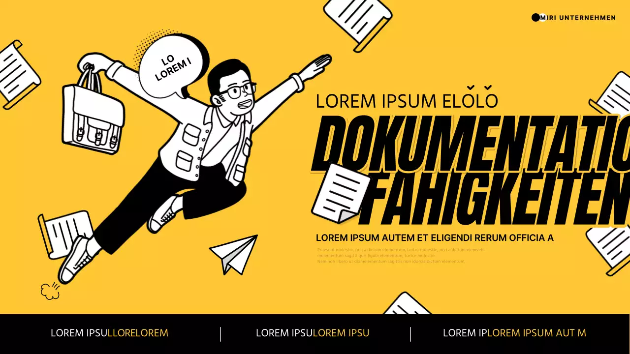 Förderung des gelb-schwarzen Trends bei der Organisation von Dokumenten