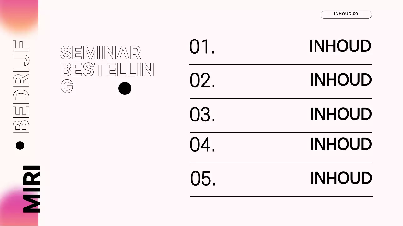 Pink's Modern Company Opleidingsmateriaal voor nieuwe werknemers