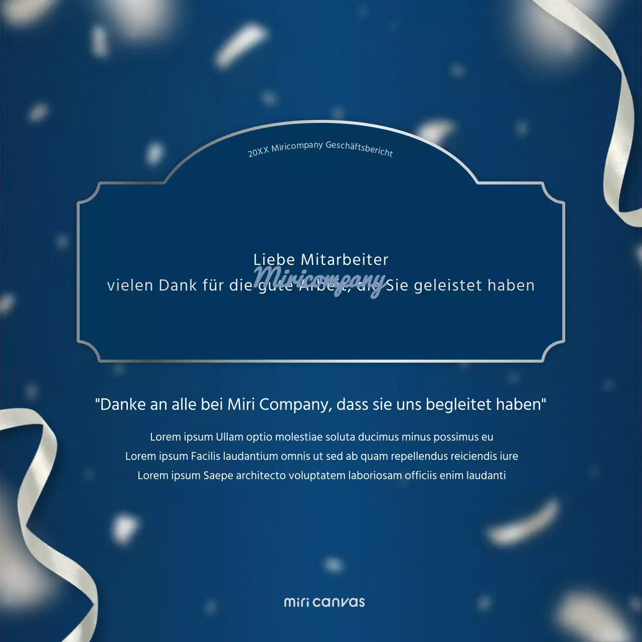 Ein luxuriöser Leistungsbericht zum Jahresende in Marineblau und Silber