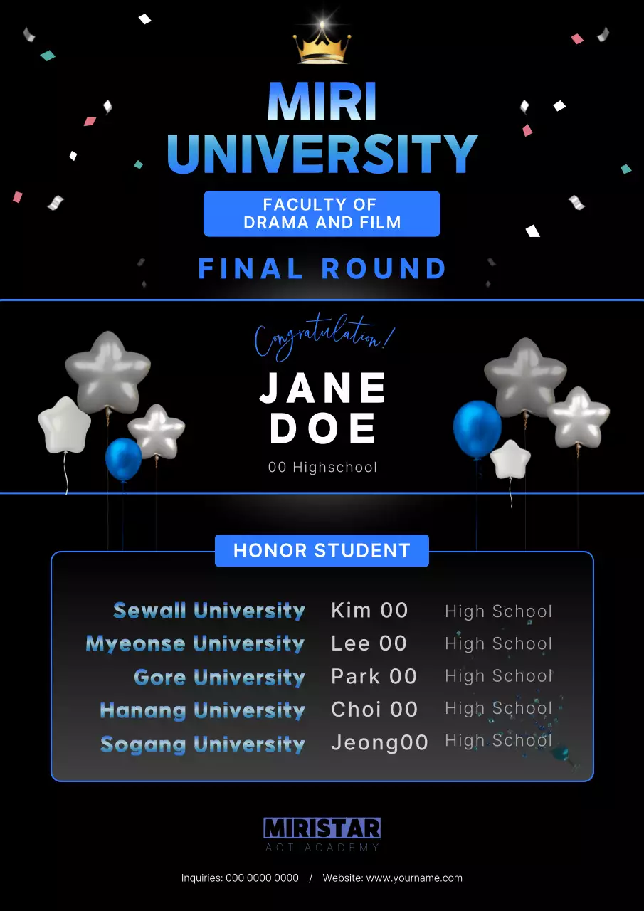 Black Modern University Announcement Poster