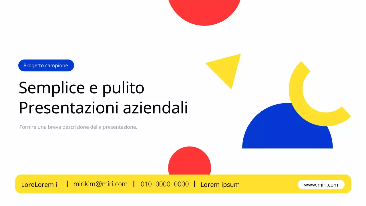 Relazione aziendale geometrica in giallo e rosso