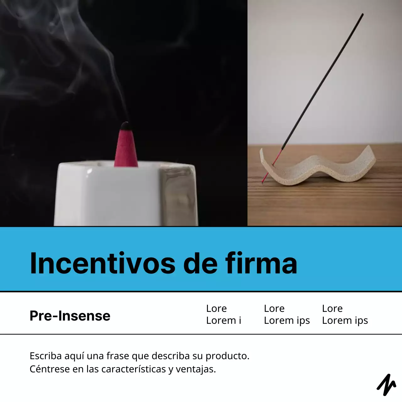Propuesta minimalista de financiación de incentivos en amarillo y azul claro