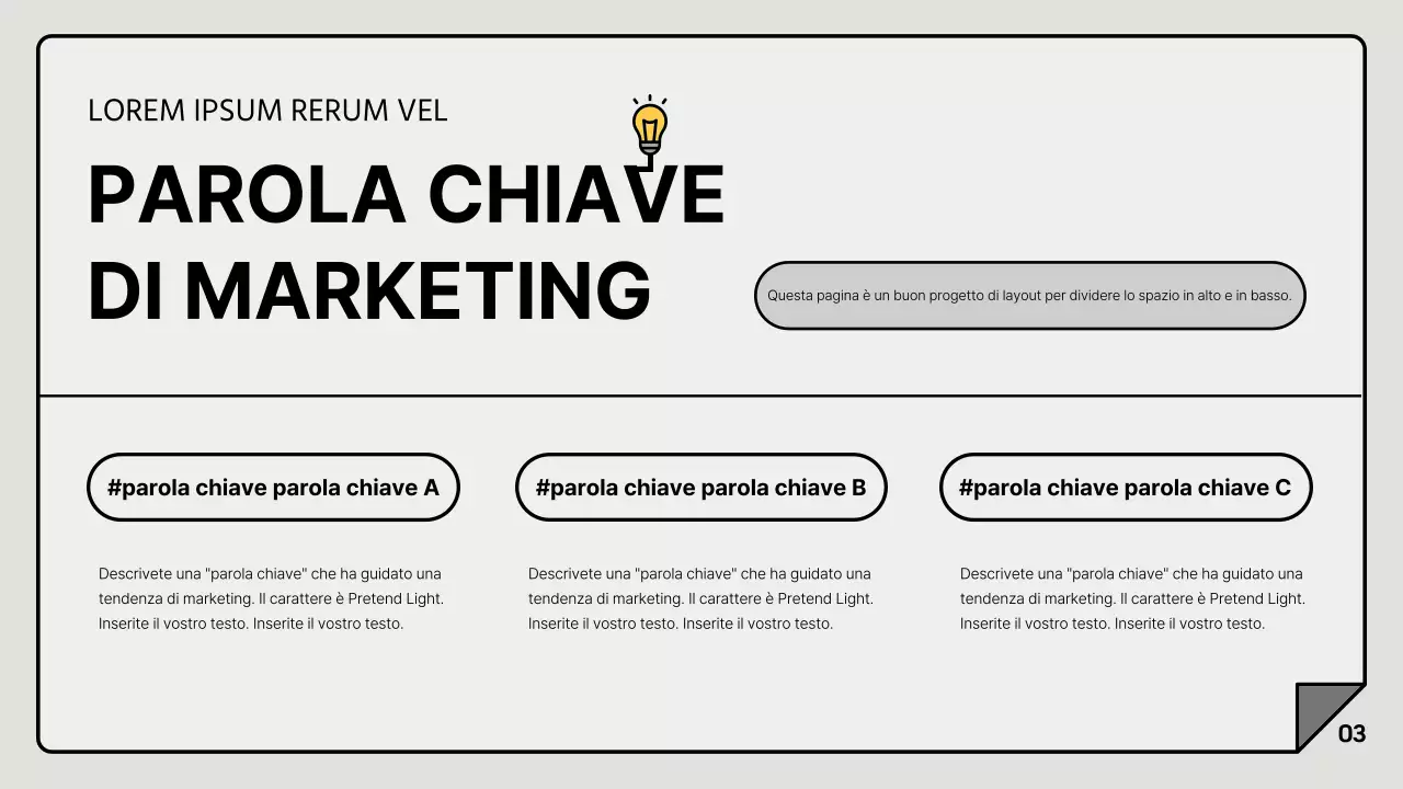 Un semplice rapporto di marketing in grigio e bianco