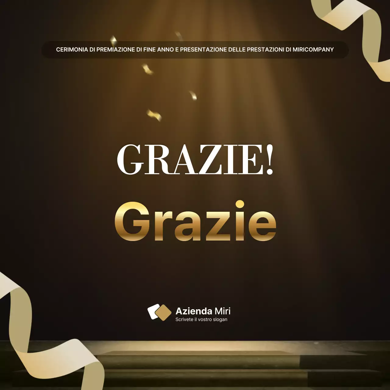 Presentazioni sulle performance dell'oro e del marrone di lusso e relazioni sugli eventi di fine anno