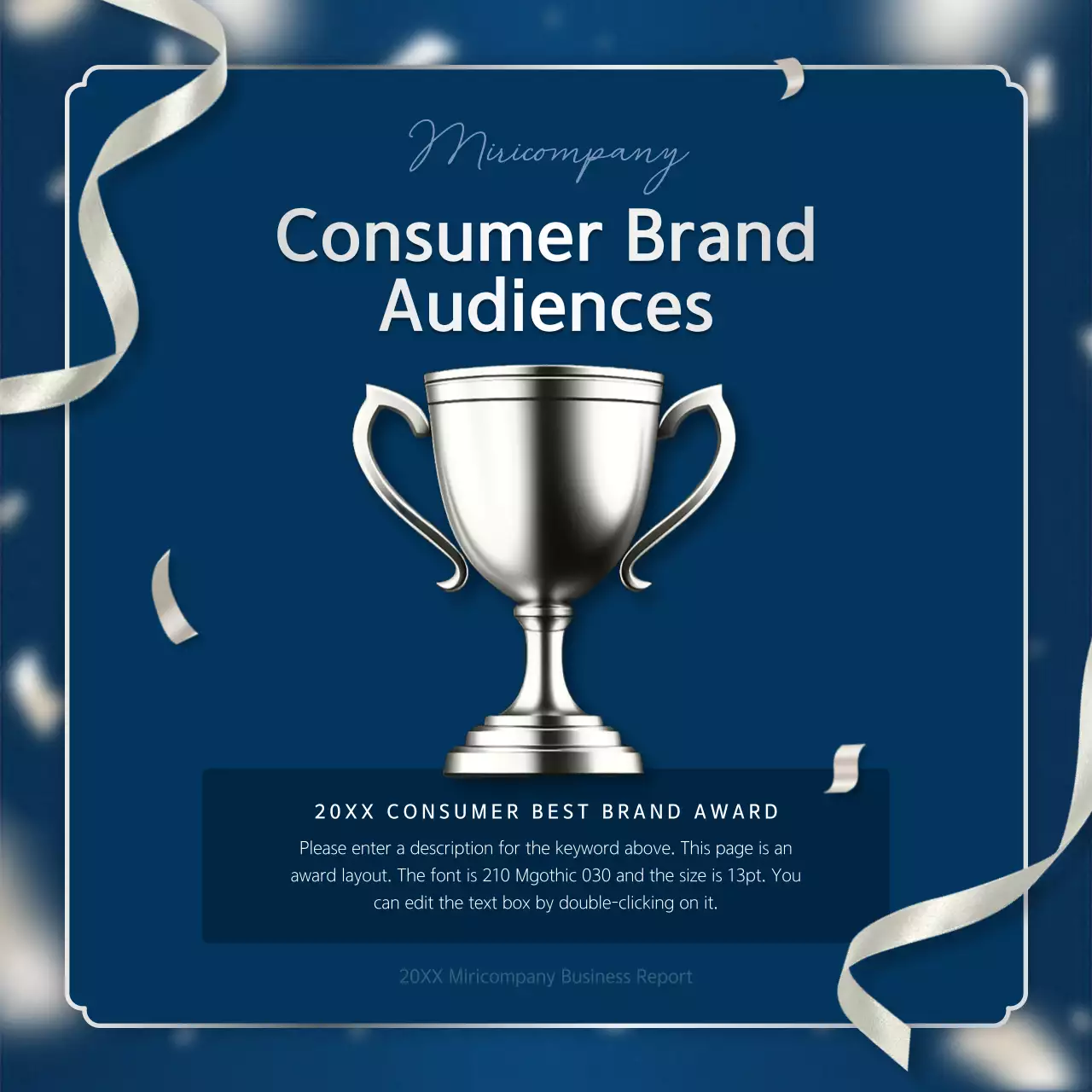 Blue Elegant Business Report Instagram Carousel