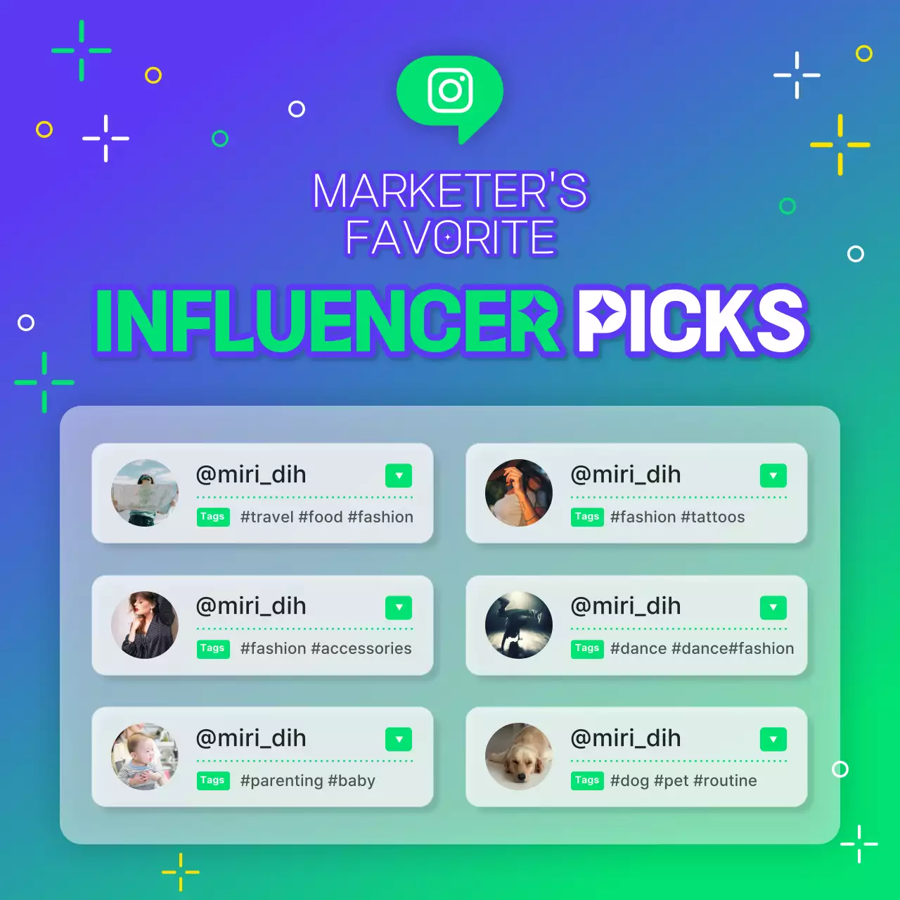 A guide to a simple, green and blue Instagram account