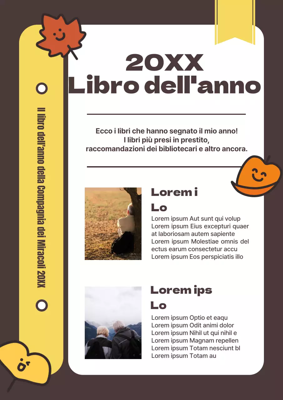 Informazioni su questo simpatico libro con i personaggi delle foglie cadenti marroni e gialle