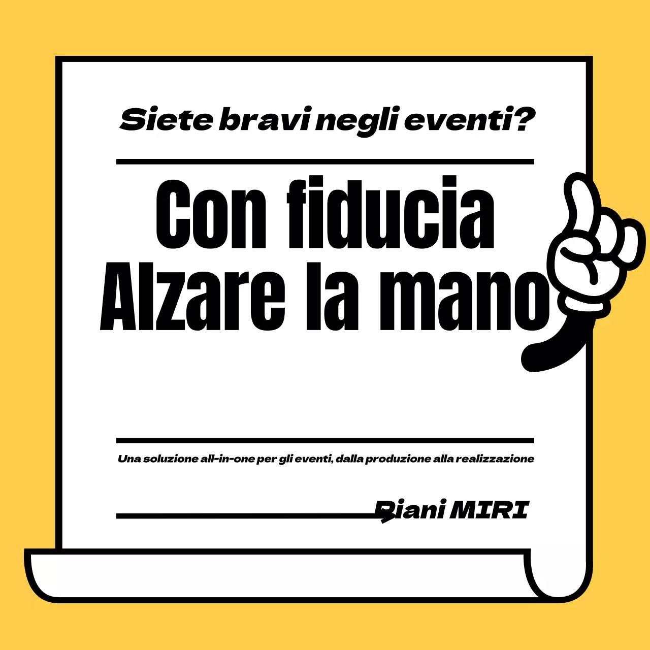 Promuovere un semplice venditore di eventi giallo e nero