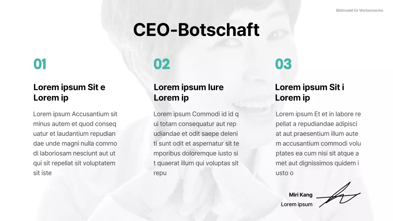 Basic-Feeling mit mintfarbenem Akzent ESG-Bericht