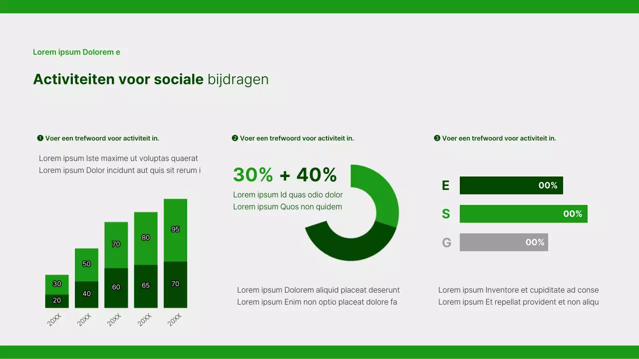 Een eenvoudig rapport over maatschappelijk verantwoord ondernemen in groen en grijs