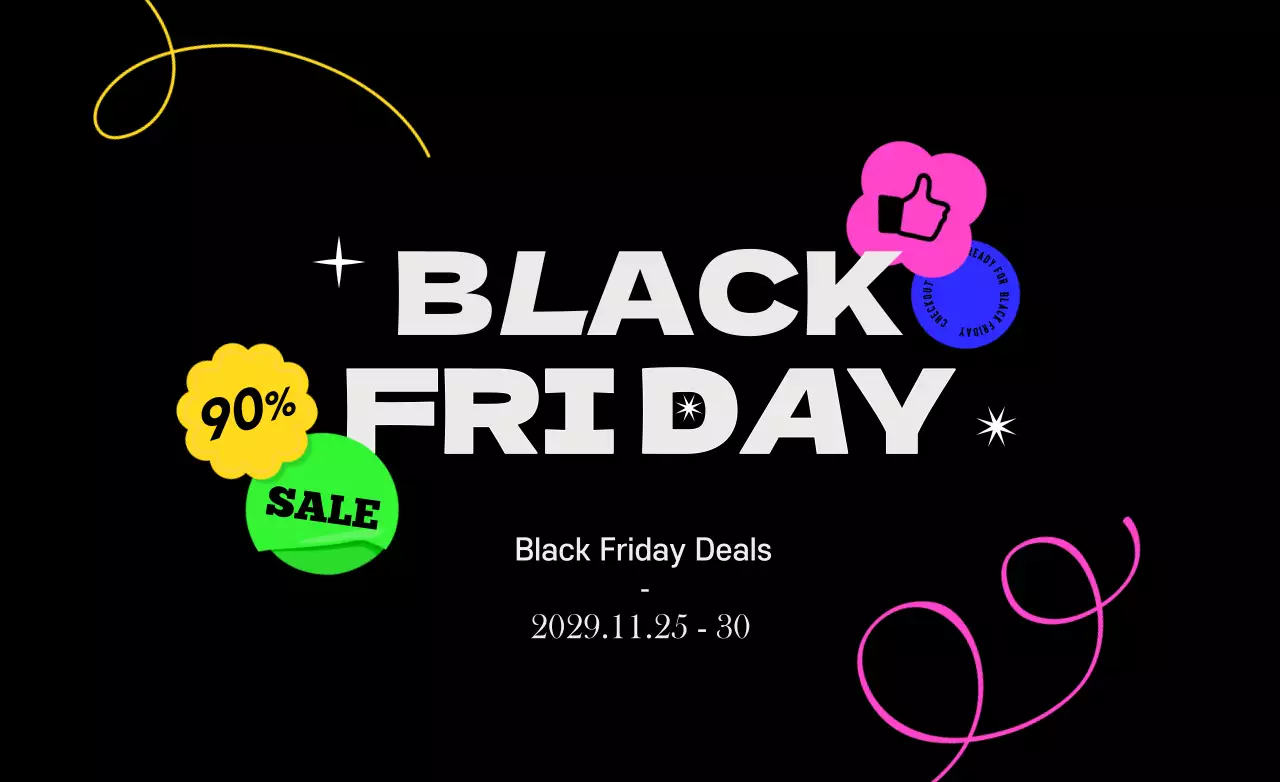 Penawaran Super Black Friday dalam Warna Hitam dan Putih