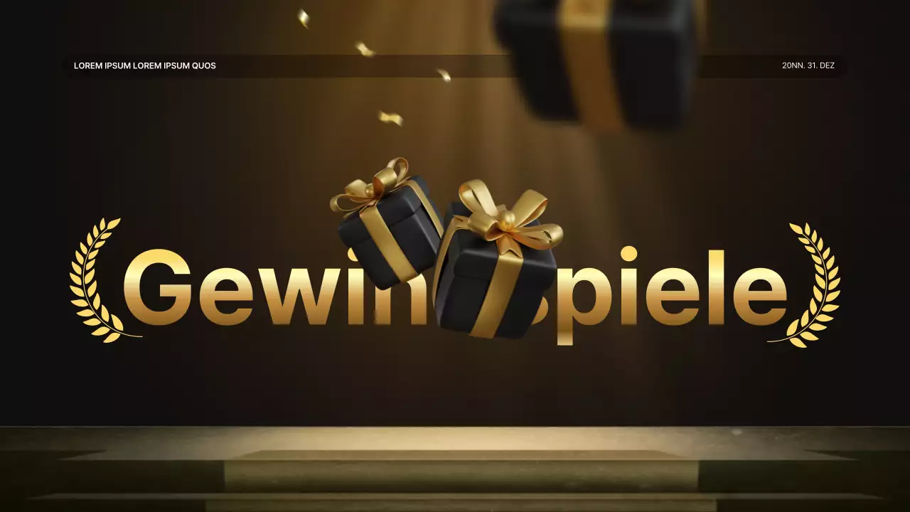 Eine luxuriöse Leistungspräsentation in Gold und Braun und ein Veranstaltungsbericht zum Jahresende