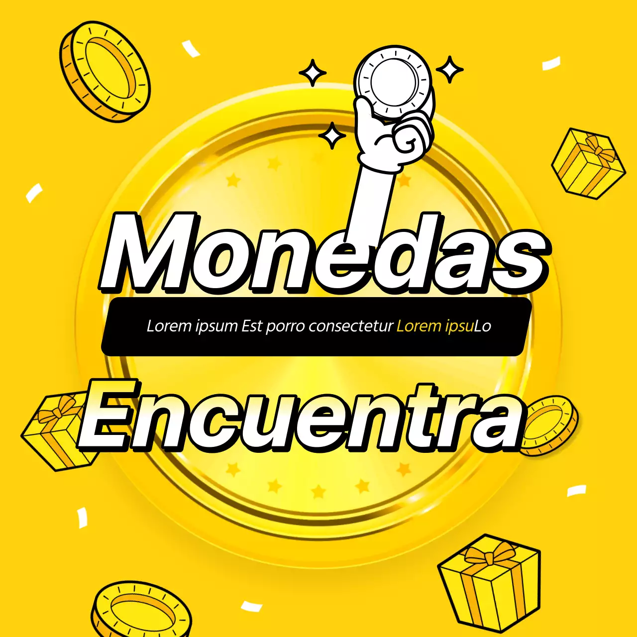 Promociona tu página de inicio con un toque de amarillo y negro