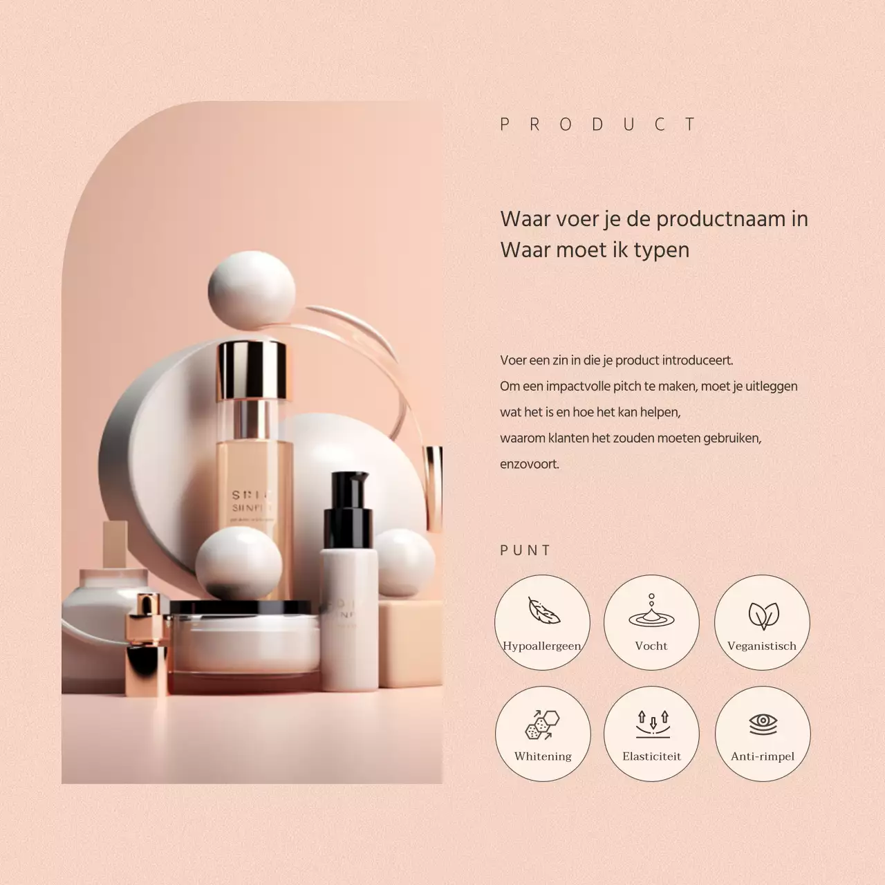 Een eenvoudige roze cosmetica Instagram feed advertentie