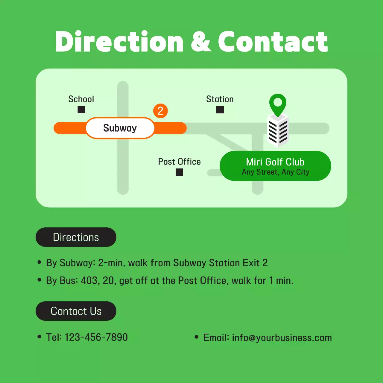 Green Modern Golf Promotion Instagram Carousel